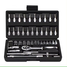 Load image into Gallery viewer, 46-Piece Ratchet Socket Wrench Heavy Duty Auto Car Repair Tool Set