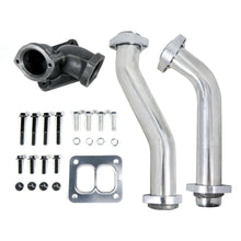 Load image into Gallery viewer, Ford 7.3L Powerstroke 1994-1997 Stainless Steel Bellowed Turbo Up-Pipe Kit with Turbo Pedestal