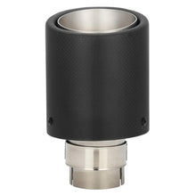 Load image into Gallery viewer, Universal Stainless Steel Dual Carbon Fibre Exhaust Muffler Tips, Straight End