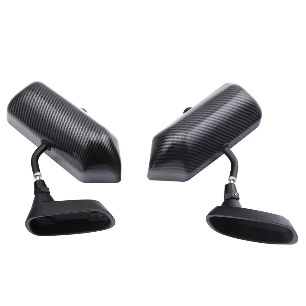 F1 Style Carbon Fibre Look Racing Mirror - Black