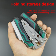 Load image into Gallery viewer, Wire Stripper Tool – Multifunctional Needle-Nose Folding Electrician Pliers with Test Pencil Hand Tools