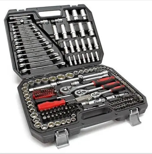 215-Piece Universal Auto Socket Tool Ratchet Drive Wrench Set