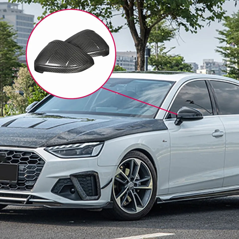 Audi A4 S4 RS4 B9 B9.5 Carbon Fibre Replacement Side Mirror Caps