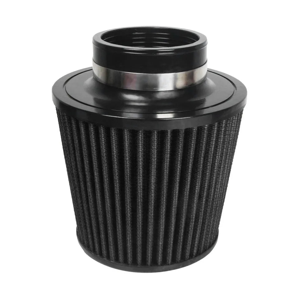 Universal 3 inch Neck Matte Carbon Fibre Top Dry Cone Air Filter with Aluminium Base