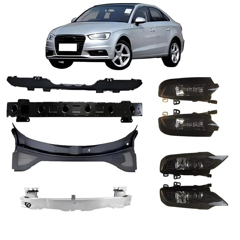 Audi A3 8V 2014–2017 Body Repair Parts: Rear Bumper Reinforcement, Cowl Panel, Fog Lamp 8V5807309 8V0941699
