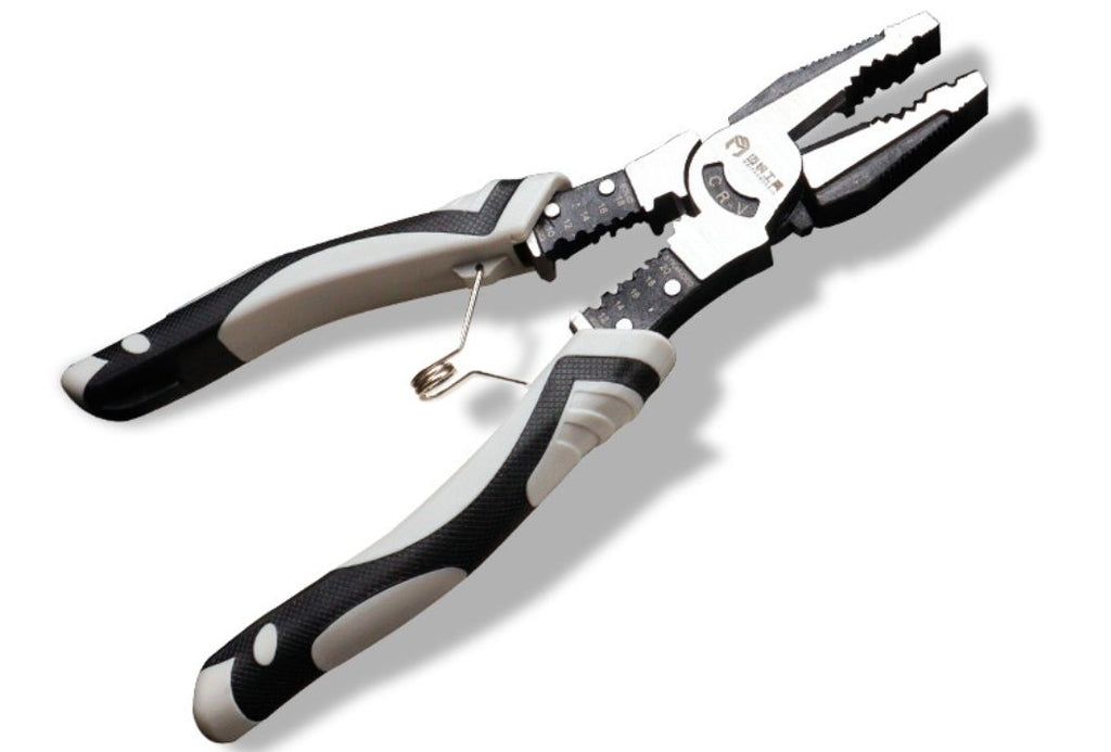 Wire Stripper Tool – Multifunctional Chrome Vanadium Steel Stripping & Cutting Pliers with PVC Handle