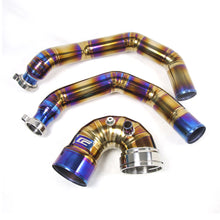 Load image into Gallery viewer, BMW S55 F80 M3 F82 M4 F87 M2 Competition Titanium Charge Pipe Kit with Throttle Elbow - Blue or Purple