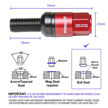 Load image into Gallery viewer, Mercedes-Benz 1992-2022 M14x1.5 Aluminium Closed End Ball Seat Lug Bolts with Forged Seat and Cap