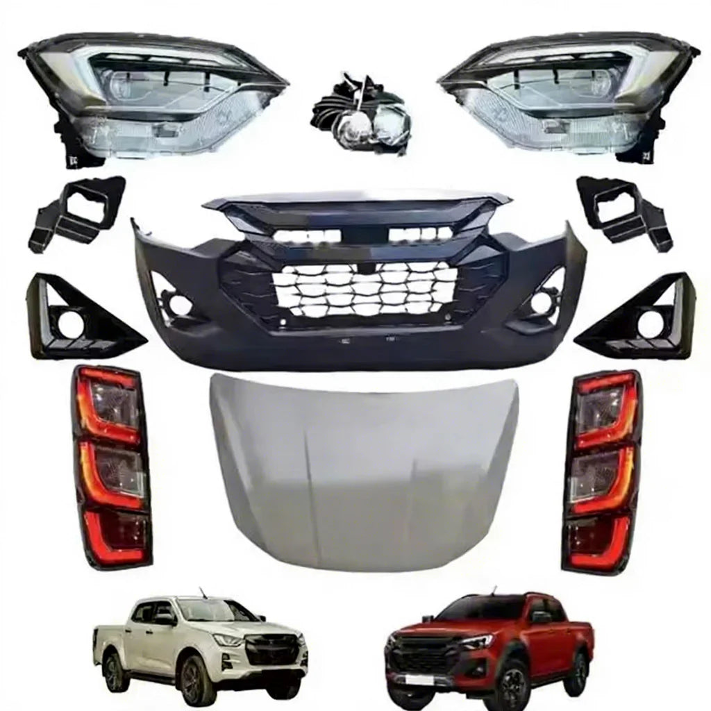 Auto Upgrade Bumper Kit Conversion Facelifted Body Kit for Dmax 2021+ Upgrade to DMAX 2024 BODYKIT