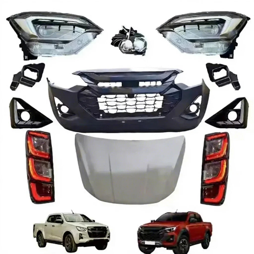 Auto Upgrade Bumper Kit Conversion Facelifted Body Kit for Dmax 2021+ Upgrade to DMAX 2024 BODYKIT