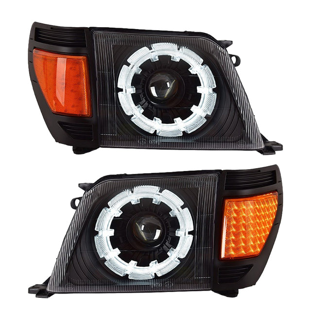 YU GUANG DRL headlight upgrade pair for Toyota Land Cruiser LC95 LC90 1997-2002 with LED DRL