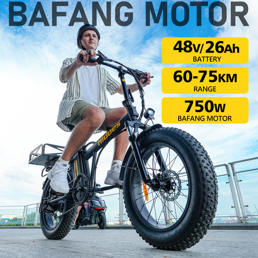Cargo Electric Bike Hidoes F3 Pro Cargo Electric Bike 20" Fat Tire with 26Ah Battery, Long Range Loading E-Bike, Hydraulic Brakes & Direct EU UK Shipping