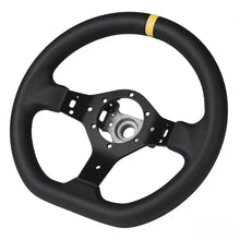 Load image into Gallery viewer, Universal Black 3-Spoke Leather Steering Wheel 280–360 mm – VW, BMW, Porsche