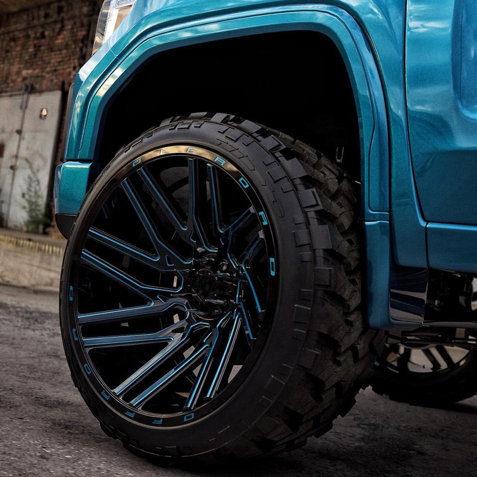 [RIM-010] 2015-2024 Toyota Hilux 22 Inch 6x139.7 Cast Alloy Wheel Set Of 4 Concave Black