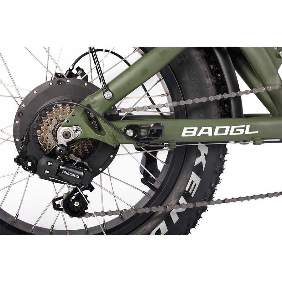 Electric Mountain Bike High Face 20" Fat Tire Electric Mountain Bike with 48V Lithium Battery, Rear Hub Motor, LCD Display & Suspension Fork