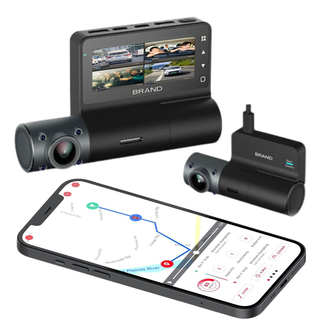 Universal 2K 4-Channel Dash Cam (Front, Rear + Sides)