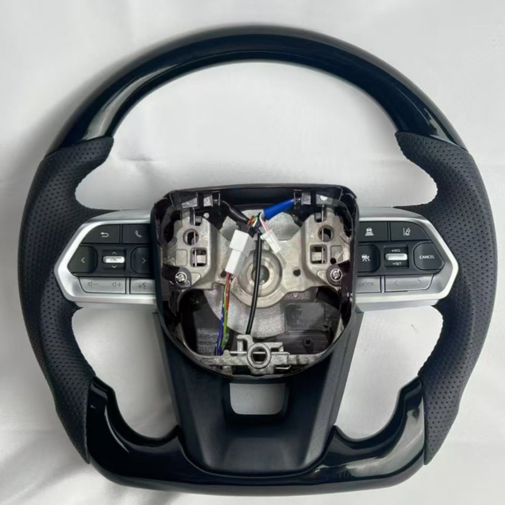 Toyota Land Cruiser Hilux Prado Cruise Control Leather Steering Wheel
