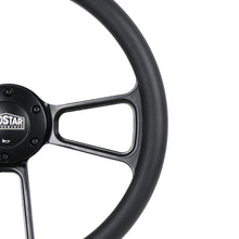 Load image into Gallery viewer, Universal 350 mm 14 inch Half-Wrap Leather Classic 3-Spoke Steering Wheel, 1.75 inch Dish