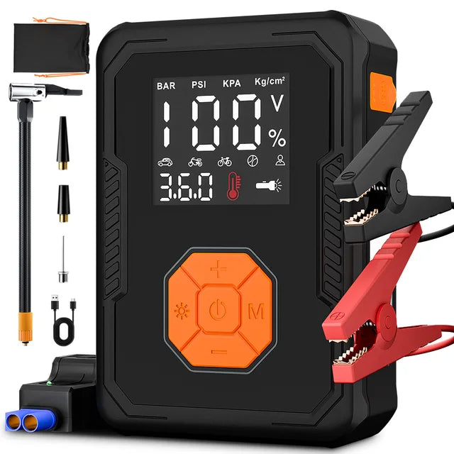 Jump Starter 12V Lithium Polymer Booster Pack Motorcycle Car Emergency