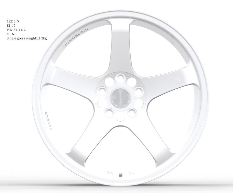 [RIM-021] 2015-2024 Volkswagen Golf 18/19 Inch 5x112/5x114.3 Forged Alloy Wheel Set Of 4 White