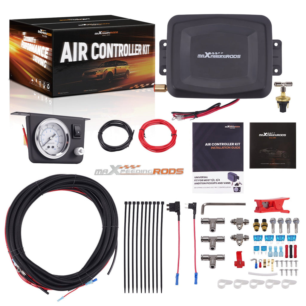 Universal Air Compressor Suspension Shock Controller Kit for Dodge Ram 1500 2500 3500 for Ford F150 F250 F350