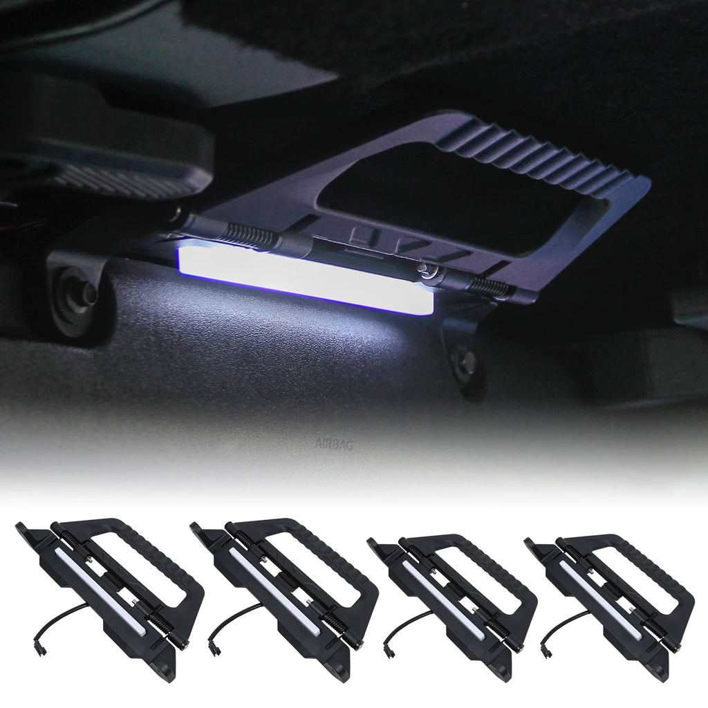 Ford Bronco 2021-2024 4 Door Aluminium Grab Handles with LED Lights - Black, Soft and Hard Top
