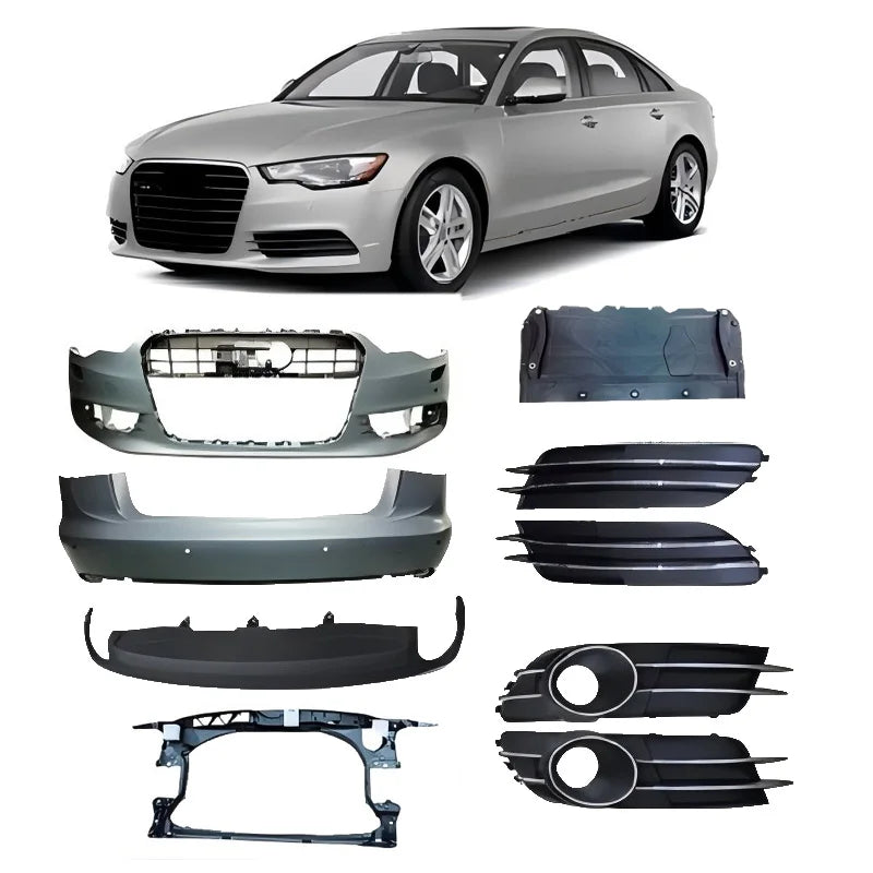 Audi A6 C7 2012–2015 Front / Rear Bumper, Fog Lamp Grille, Radiator Support and Undercover 4G0807065A