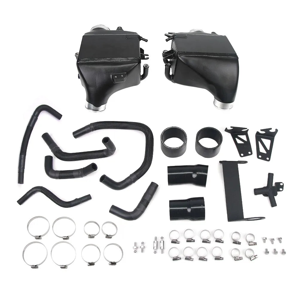 Infiniti Q50 Q60 2016+ 3.0L VR30DDT Twin Turbo Aluminium Cold Air Intake / Intercooler Kit, Black and Red