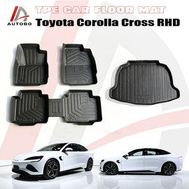 Toyota Corolla Corolla Cross All-Weather Custom-Fit RHD TPE Floor Mats with Trunk Mat