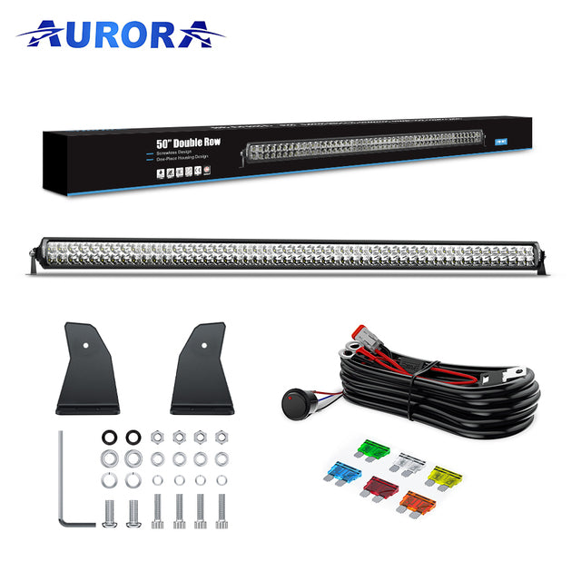 No-screw 50 inch 500W waterproof LED driving light bar roof top