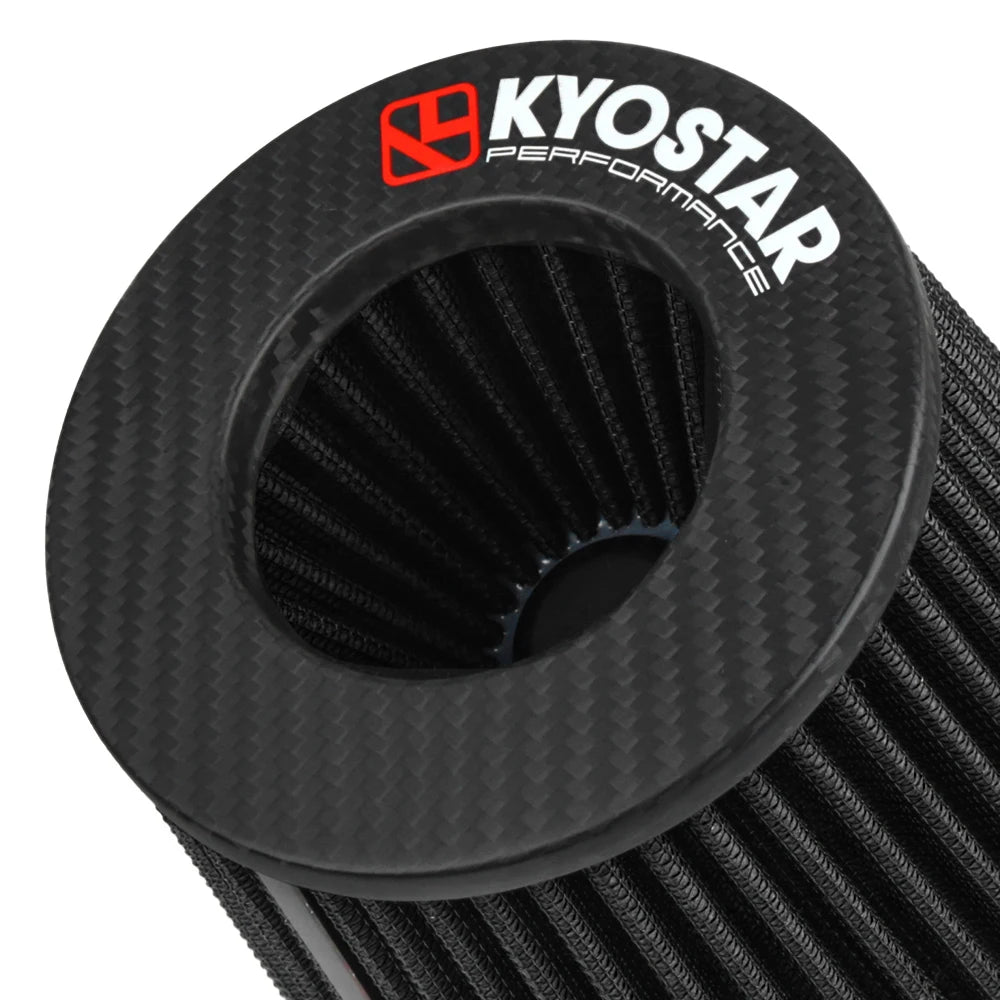 Universal 89mm (3.5 inch) Carbon Fibre Top Cone Air Filter with Clamp