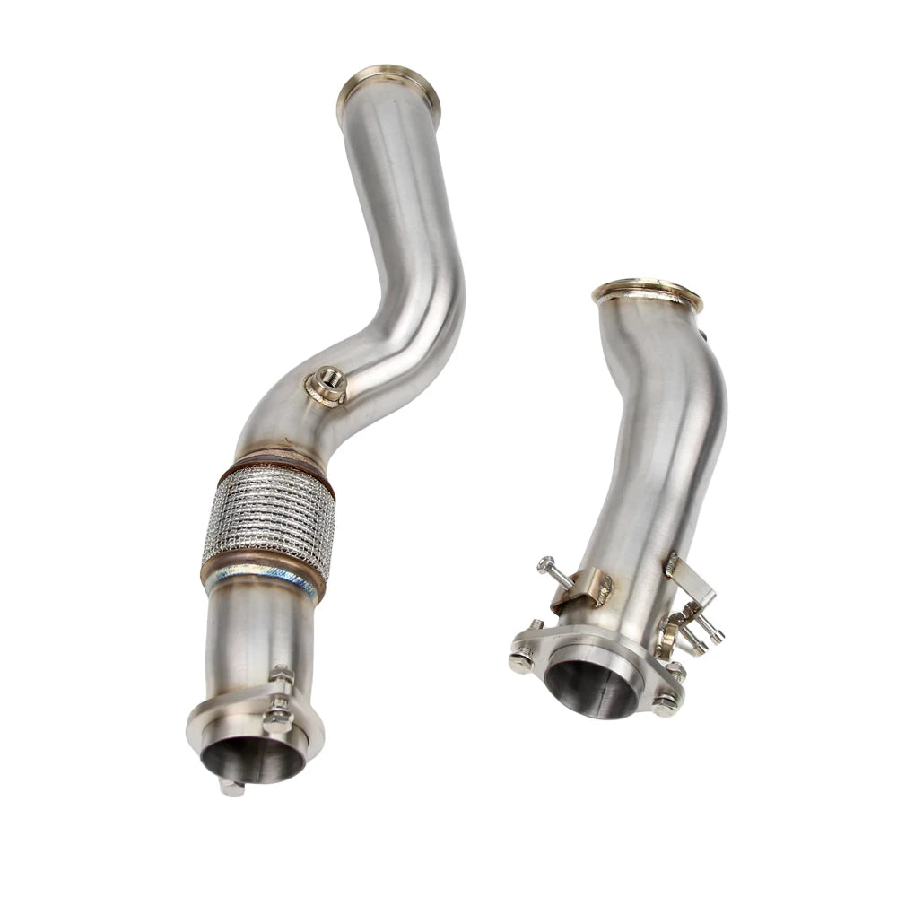 BMW M3 G80 G81 / M4 G82 G83 2021+ S58 3.0T One-Piece Stainless Steel Catless Downpipes