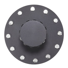Load image into Gallery viewer, Universal Straight Billet Aluminium Fuel Cell Cap and Fast Fill Filler Neck - 12 Bolt Flange, Black