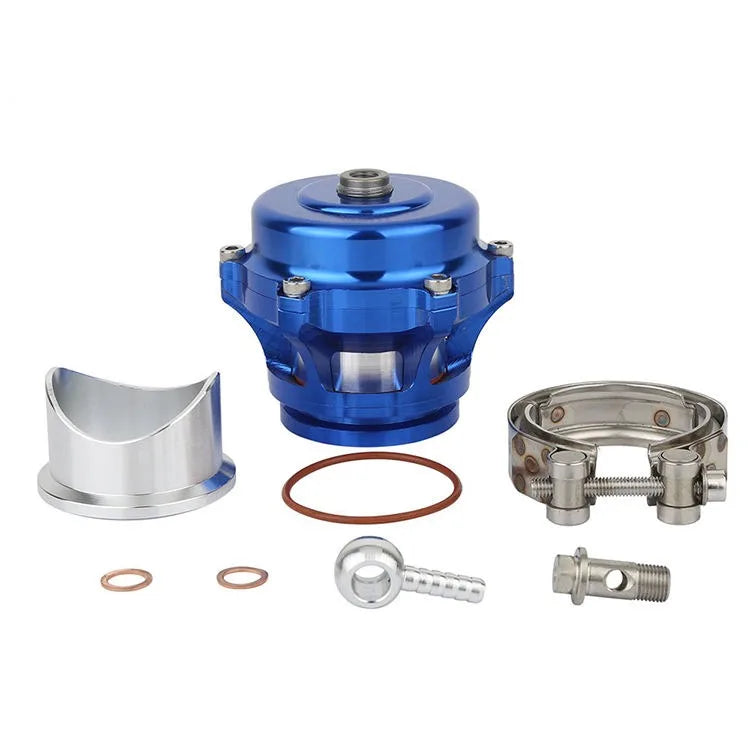 Universal 50 mm Blue Aluminium Adjustable Turbo Blow Off Valve