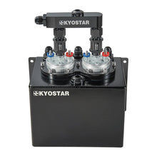 Load image into Gallery viewer, 3L Aluminium High Flow Fuel Swirl Surge Tank Kit with Fuel Rail and Dual Fuel Pumps - 250 LPH, Universal