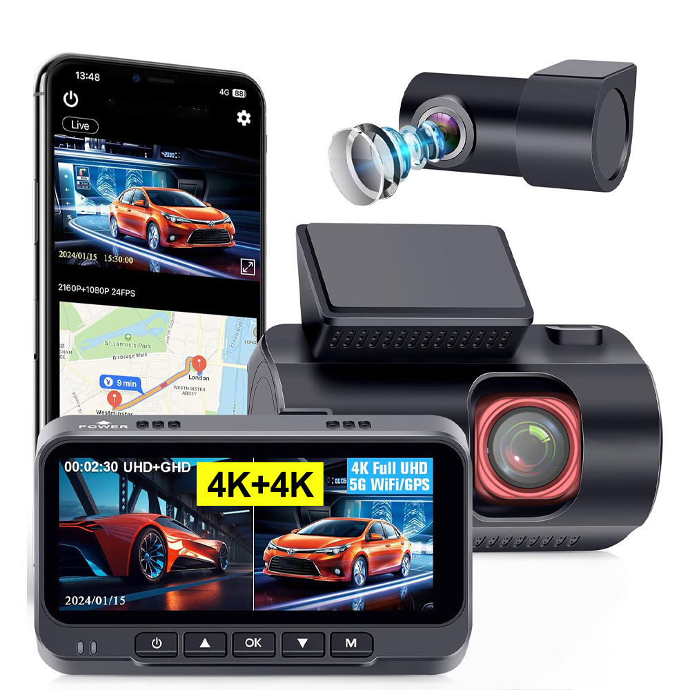 Universal 4K 3 inch Front and Rear Dash Cam