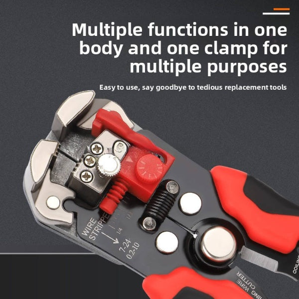 Wire Stripper Tool – 8in Self-Adjusting Multi-Function Cutter & Crimping Pliers for DIY and Industrial Work