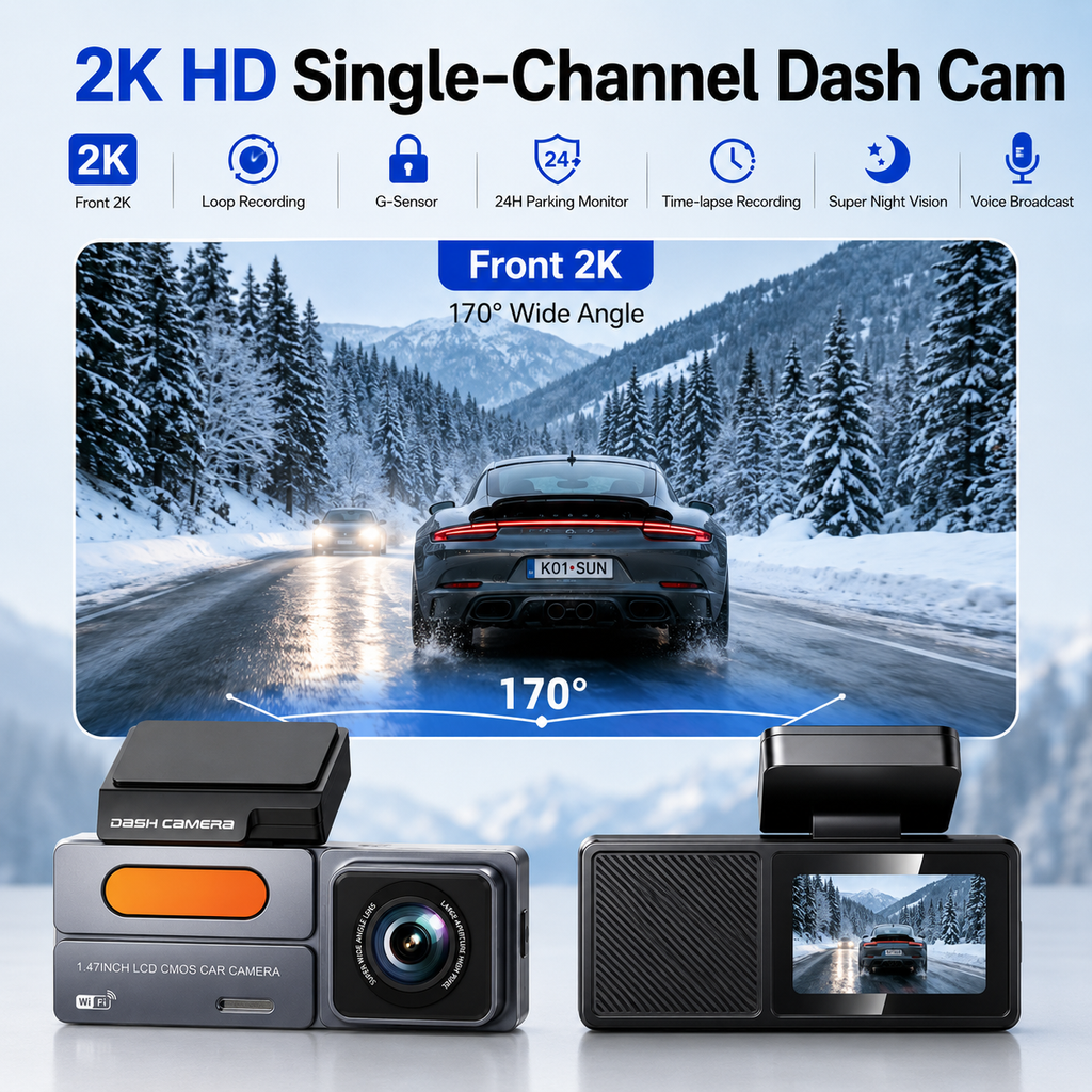 Universal 2K Compact Front Dash Cam