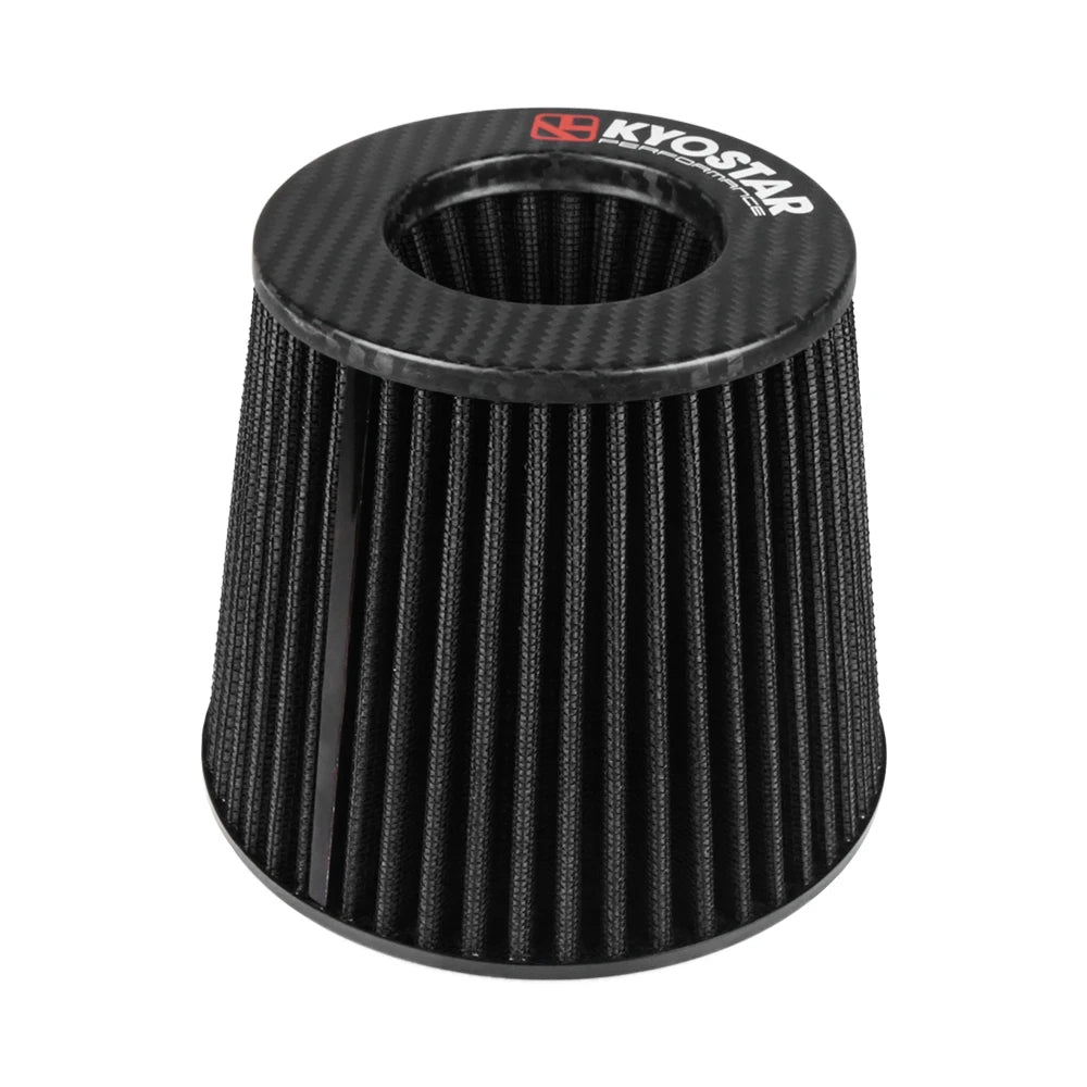 Universal 89mm (3.5 inch) Carbon Fibre Top Cone Air Filter with Clamp