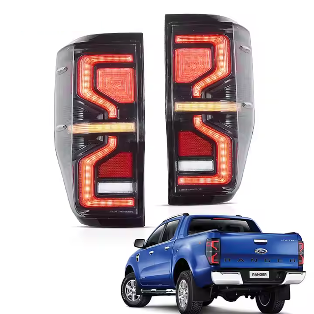 Ford Ranger T6/T7 VLAND LED Tail Lamp Set (Red/Clear) - TLT-FRD-003