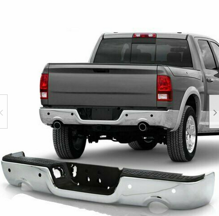 Dodge RAM 1500 Complete Chrome Steel Rear Step Bumper Assembly