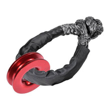 Load image into Gallery viewer, Aluminium Recovery Snatch Ring 41,000 lb for 3/8 and 1/2 inch Rope with Soft Shackle