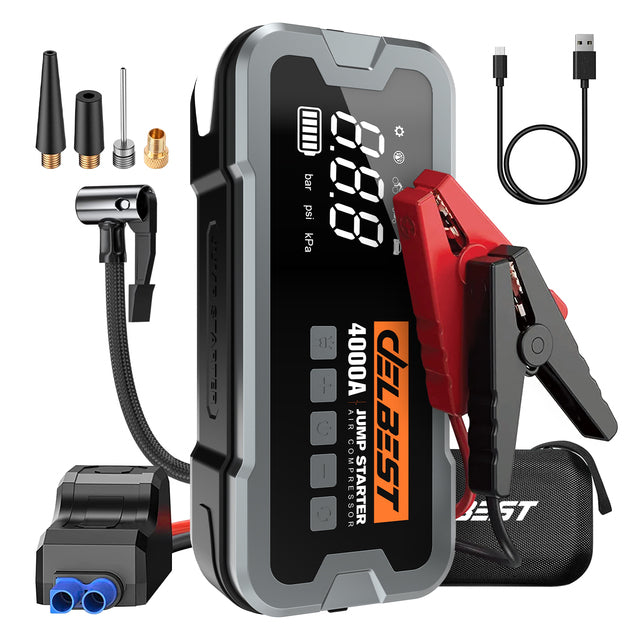12V 2000A/4000A Peak Jump Starter 24000mAh Lithium Battery