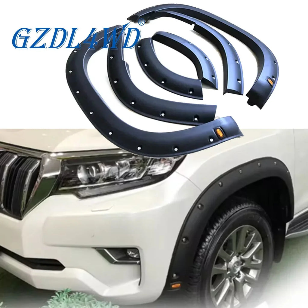 For Toyota Land Cruiser Prado LC150  with Light 2018+  Fender Flares Wheel Arch Extensions