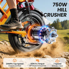 Load image into Gallery viewer, Fat Tire Electric Bike New Style 48V 750W Fat Tire Electric Mountain Bike with 15Ah Battery, Fast Adult E-Bike, Off Road Bicycle with US Warehouse Stock