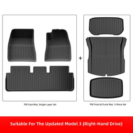 Tesla 3D Custom-Fit RHD TPE Floor Mats