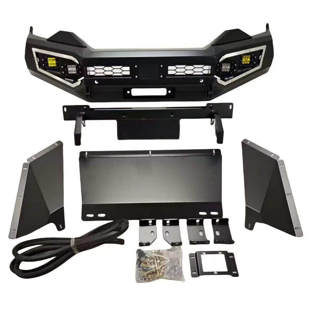 Steel sports front bumper (no loop) for Isuzu D-Max 2018-2022