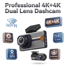 Load image into Gallery viewer, Universal 4K Front and Rear Dash Cam