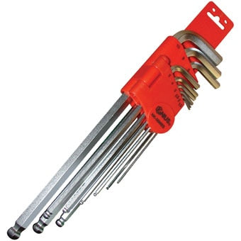 9 Piece Metric Ball Hex Key Set S2 1.5-10mm