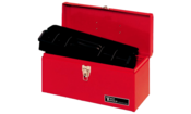 16" Metal Tool Box w/ Plastic Tote Tray